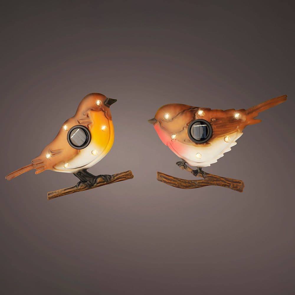 FIGURA SOLAR DE PÁJARO METÁLICO, COLORES SURTIDOS, 18 x 4,5 x 12 cm