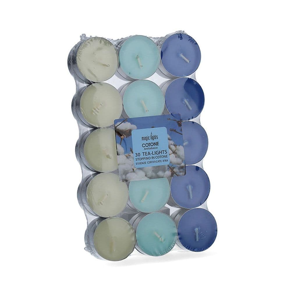 PACK 30 unid. VELAS CON AROMA ALGODON 3,7cm MAGIC LIGHTS