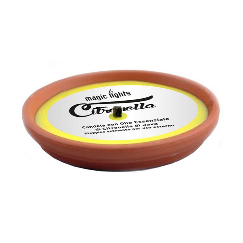 VELA CITRONELA DE TERRACOTA Ø14 cm