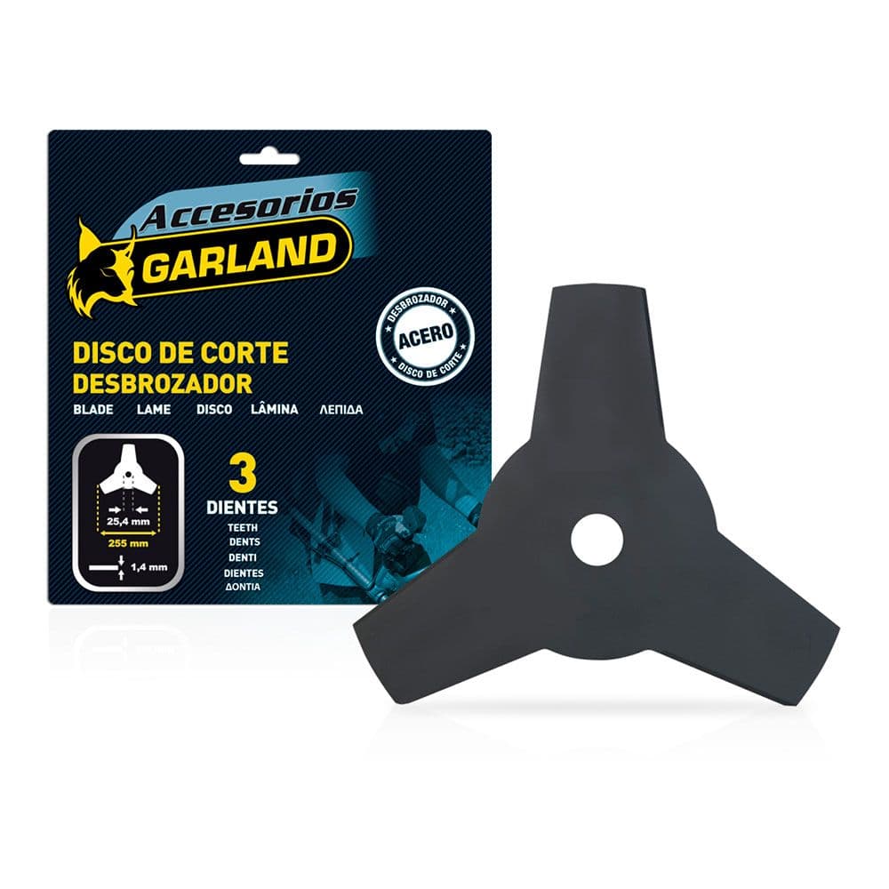 CUCHILLA 3D PARA DESBROZADORA 255 x 25,4 x 1,4 mm