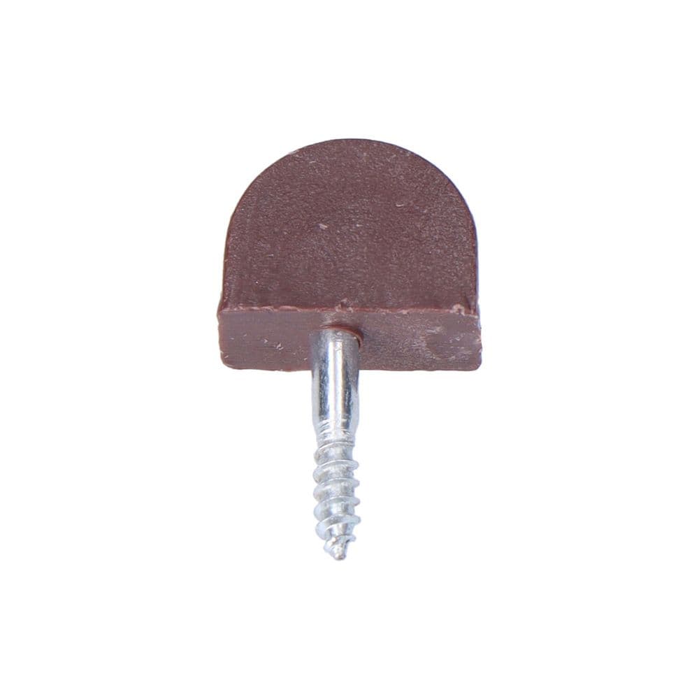 PACK 8 UDS. PORTA-ESTANTE SEMI REDONDO PEQUEÑO MARRÓN