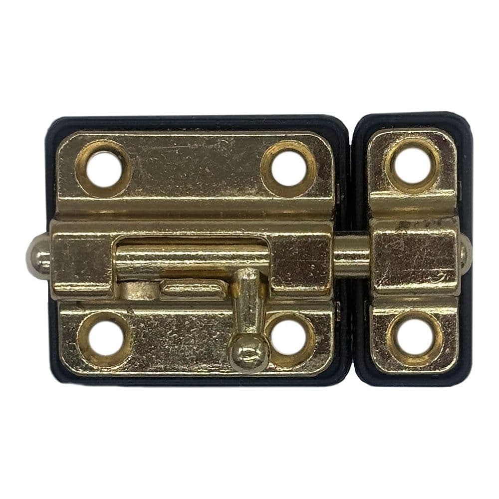 PASADOR CERROJO BASE PLÁSTICA 35 mm DORADO