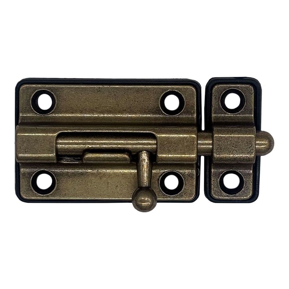 PASADOR CERROJO BASE PLÁSTICA. 50 mm CUERO