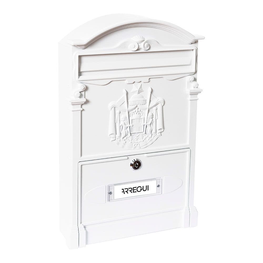 BUZÓN INDIVIDUAL EXTERIOR MEDIANO, RESIDENCIA, ALUMINIO, BLANCO, 26 x 9 x 42 cm