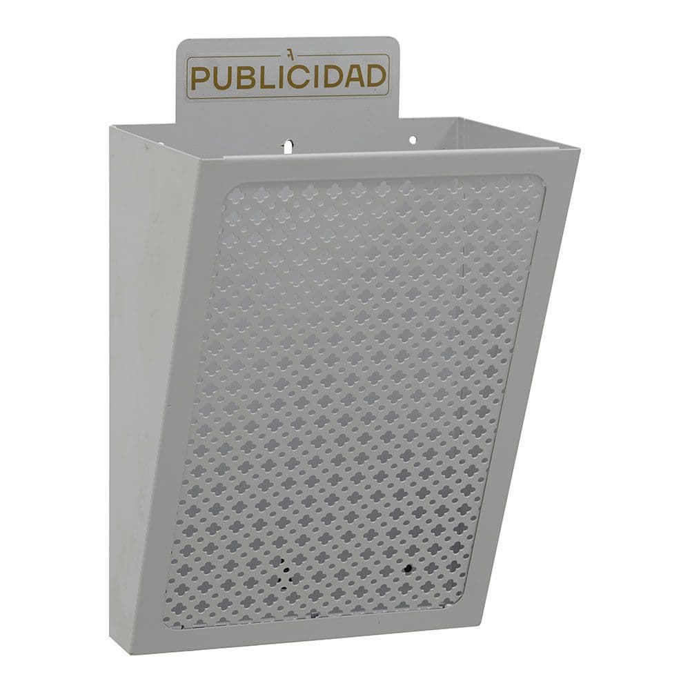 CESTA DE PUBLICIDAD E2302, ACERO, PLATA, 22 x 19 x 35,5 cm