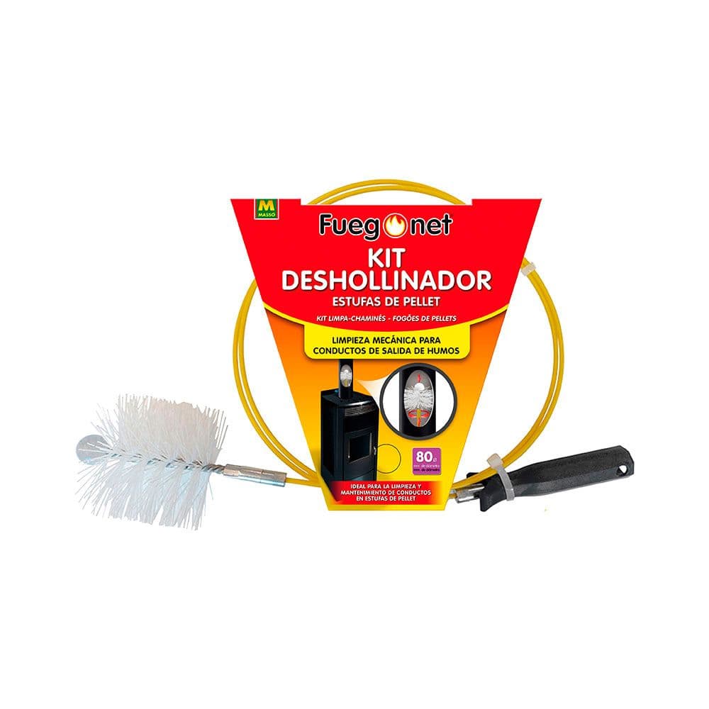 KIT DESHOLLINADOR ESTUFAS DE PELLET Ø80 mm 3 m
