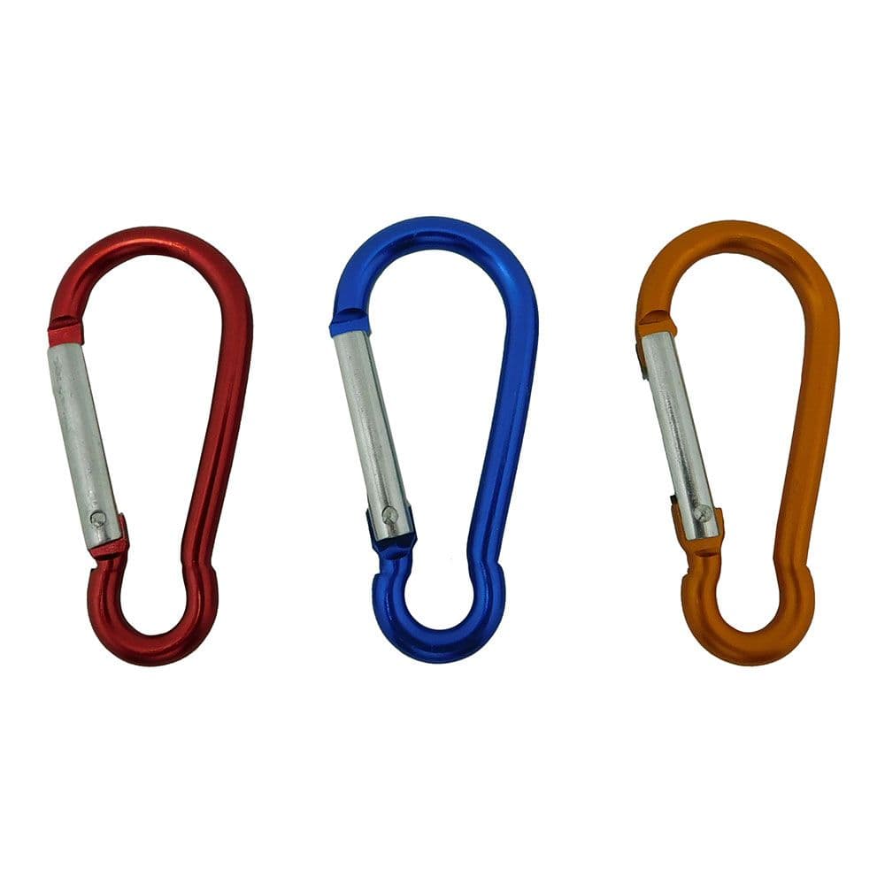 MOSQUETÓN MSQ04, ALUMINIO, COLORES SURTIDOS. 5 x 50 mm, 2 unidades