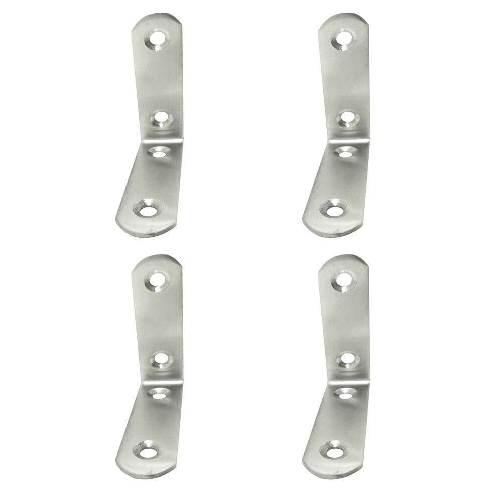 ÁNGULO REFUERZO AN24, ACERO INOXIDABLE, 60 x 60 x 19 mm. 4 unidades