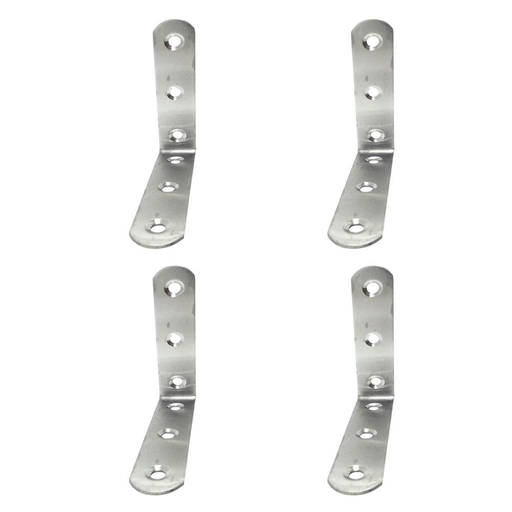 ÁNGULO REFUERZO AN24, ACERO INOXIDABLE, 80 x 80 x 19 mm. 4 unidades