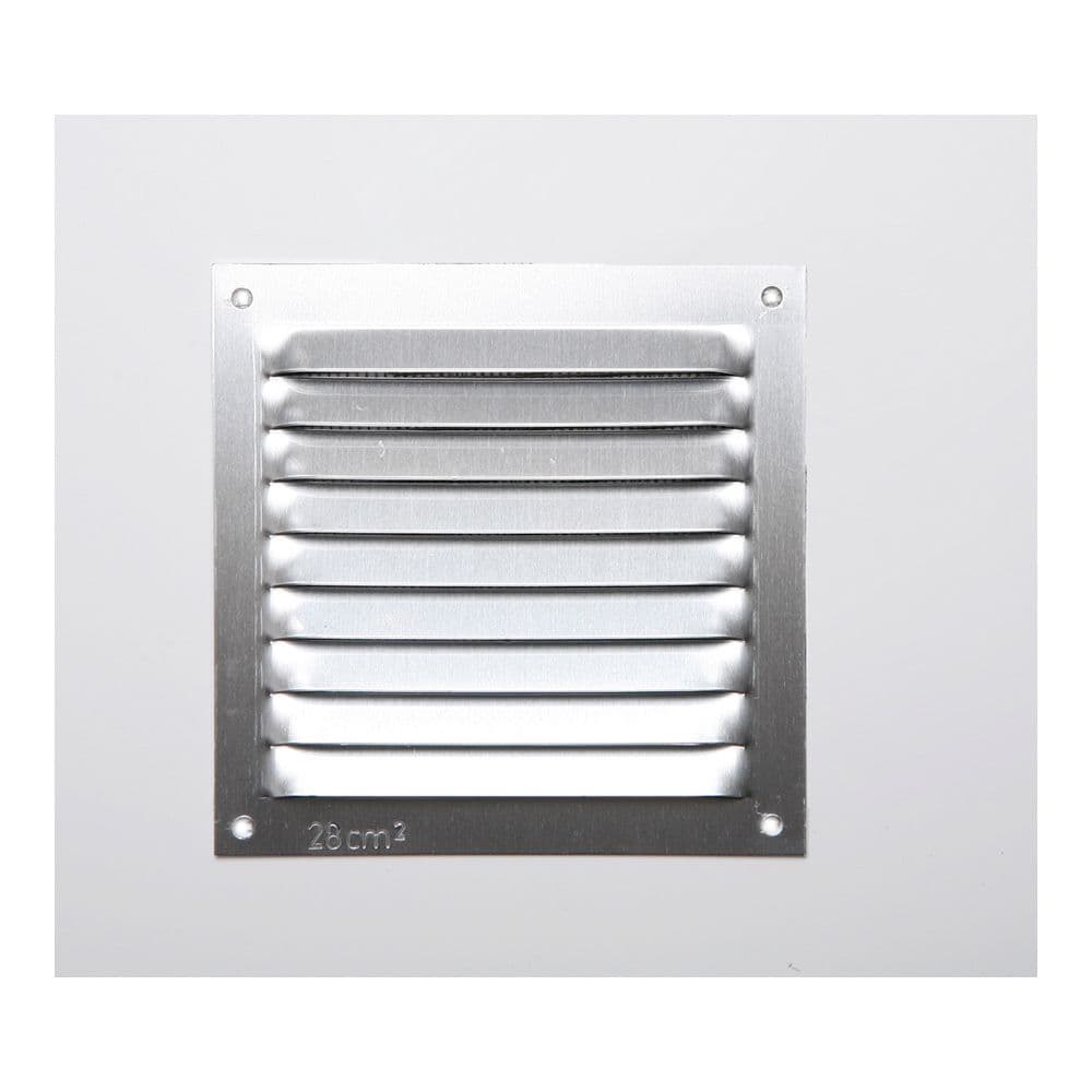 REJILLA S/BORDE DE ALUMINIO 0.6 NATURAL 100x100mm