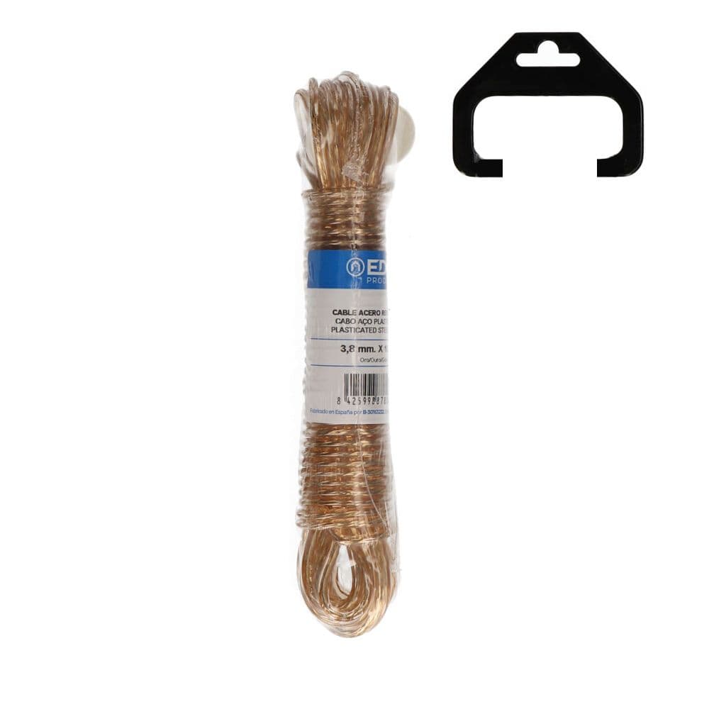 CABLE ACERO PLASTIFICADO ORO 10 m