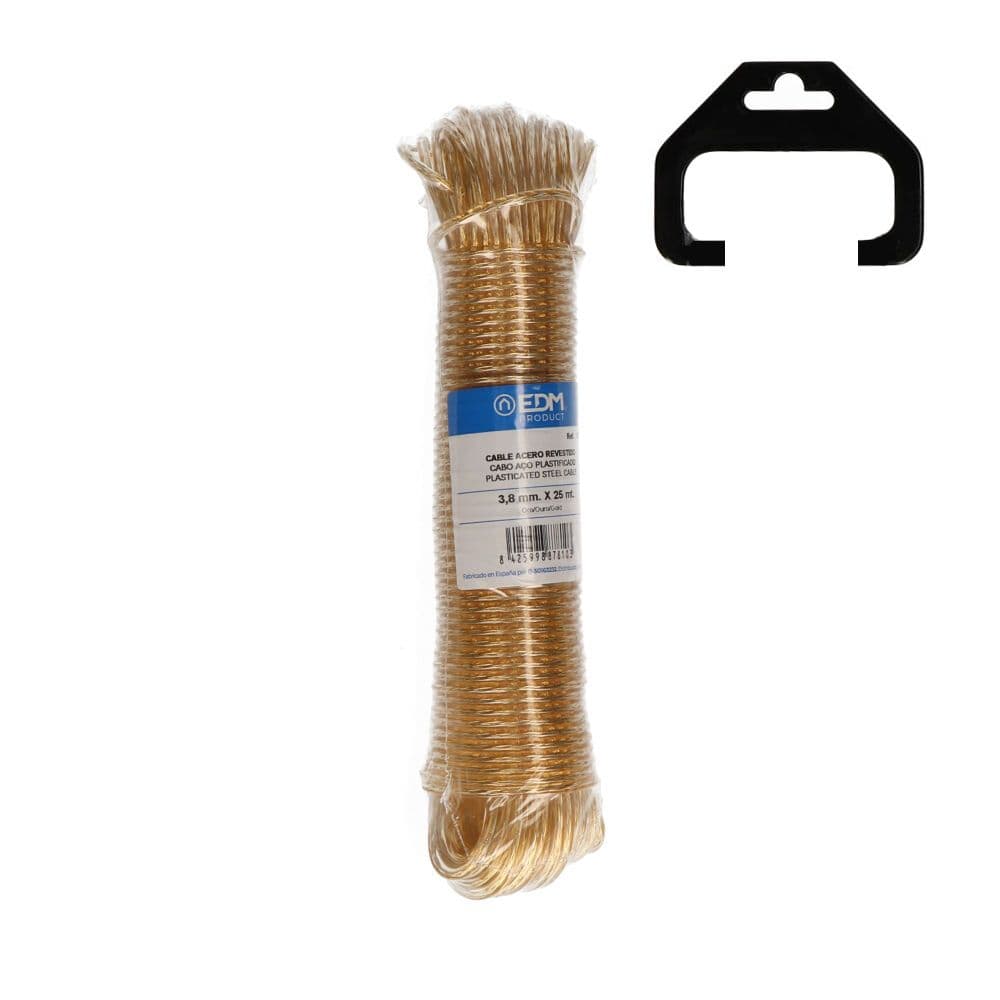 CABLE ACERO PLASTIFICADO ORO 25 m