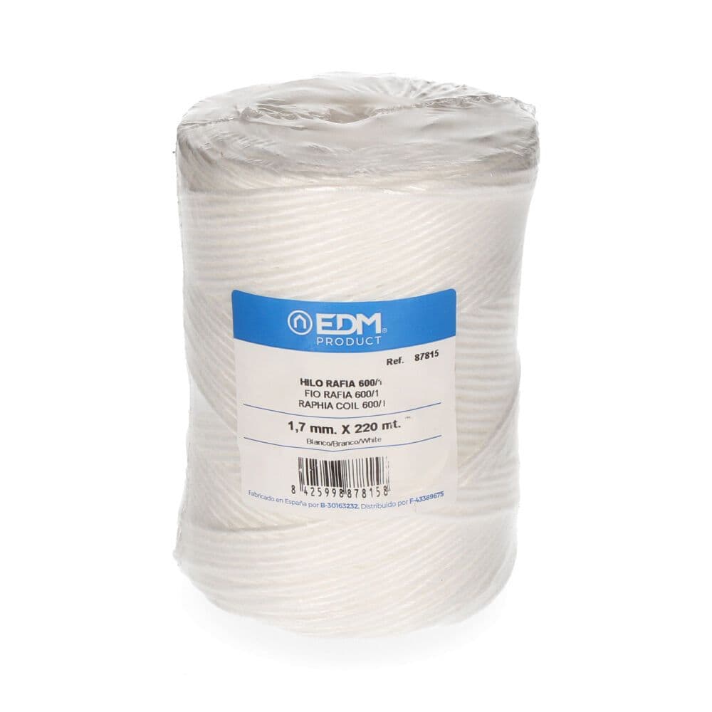 CORDEL RAFIA BLANCO 600/1 CALIBRE 1,7 mm x 220 m