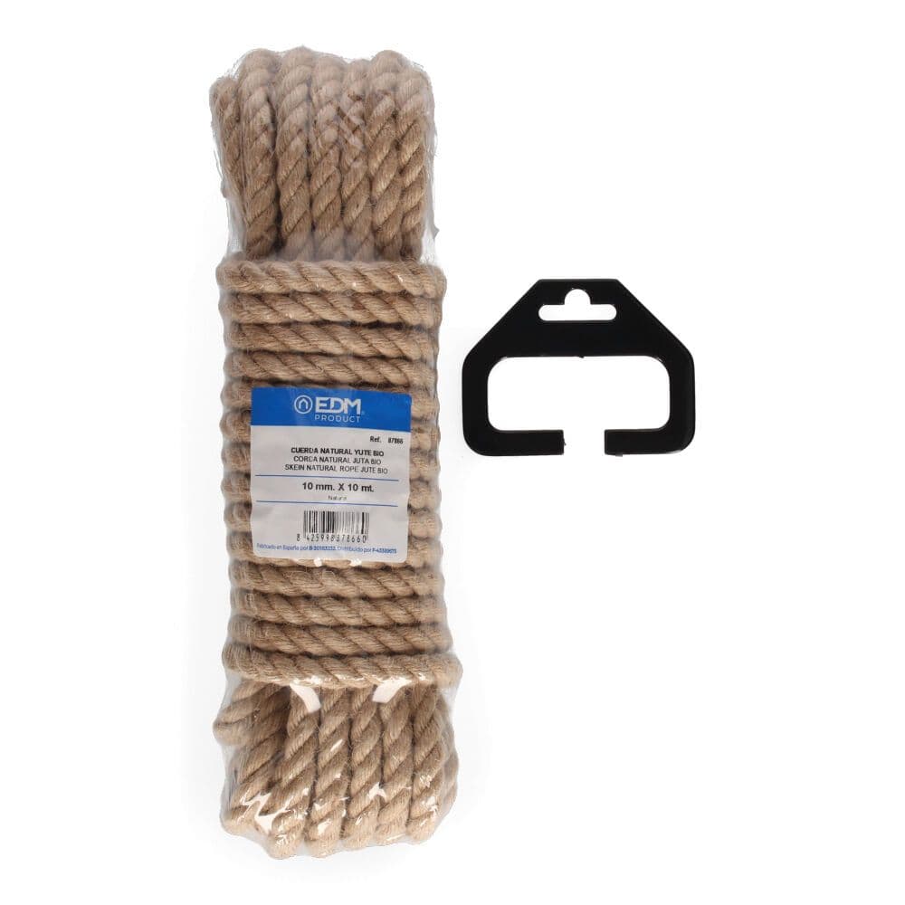CUERDA YUTE NATURAL 3 CABOS CALIBRE 10 mm x 10 m