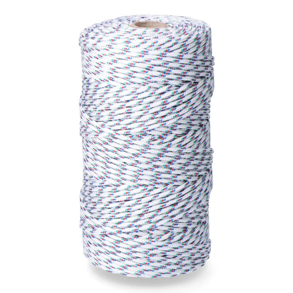 CORDÓN TRENZADO POLIPROPILENO TRICOLOR, CALIBRE 5 mm x 200 m