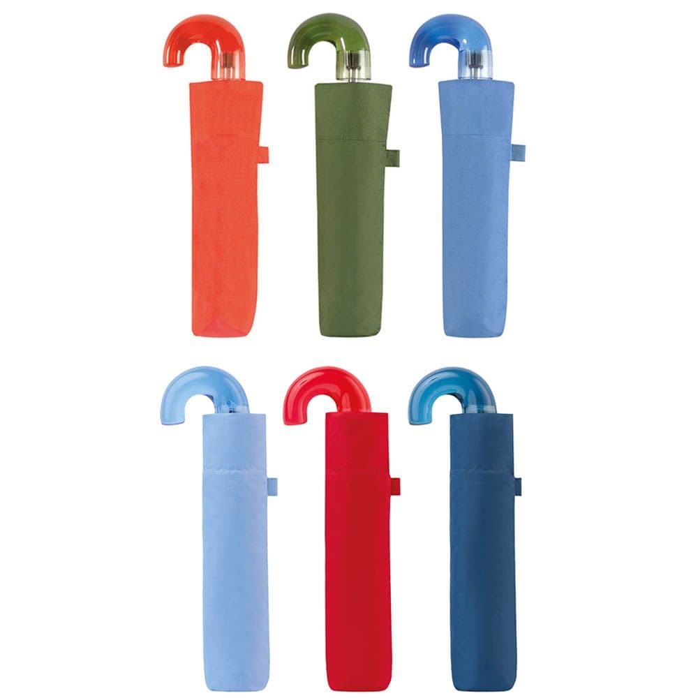 PARAGUAS PLEGABLE 3 SECCIONES MANUAL Ø90cm CON PROTECCIÓN SOLAR UV+50, COLORES SURTIDOS