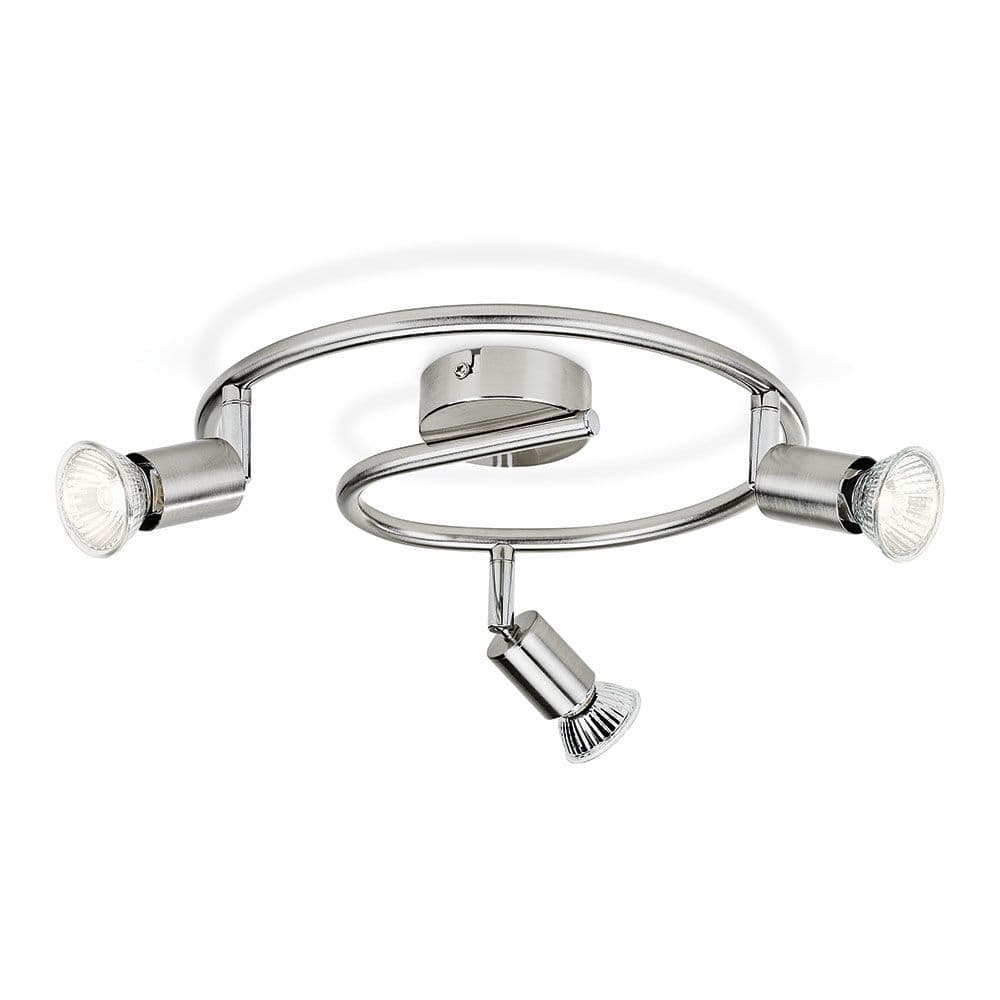 FOCO 3 ELEMENTOS LIMBALI GU10 (BOMBILLA NO INCLUIDA) COLOR CROMO MATE Ø29 x 13 cm