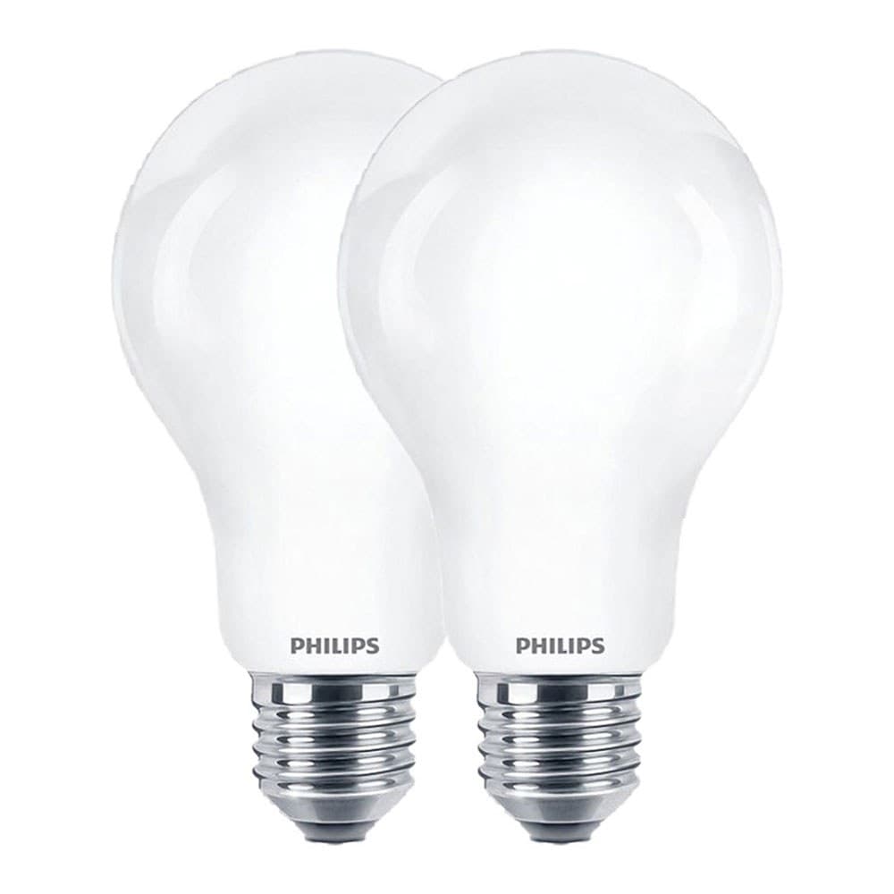 BOMBILLA ESTÁNDAR LED E27, 10,5 W, 1521 lm, 4000K, LUZ DÍA, 2 uds