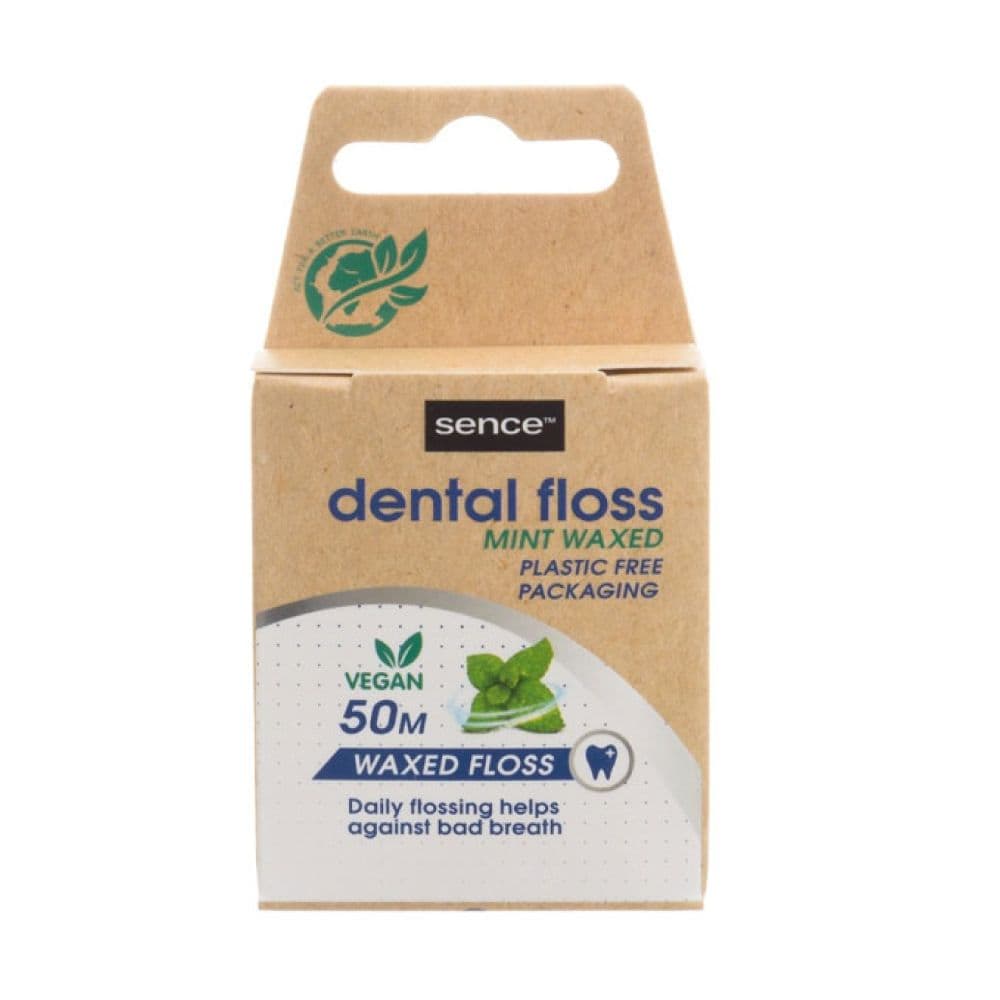 HILO DENTAL ENCERADO SABOR A MENTA, 50 m