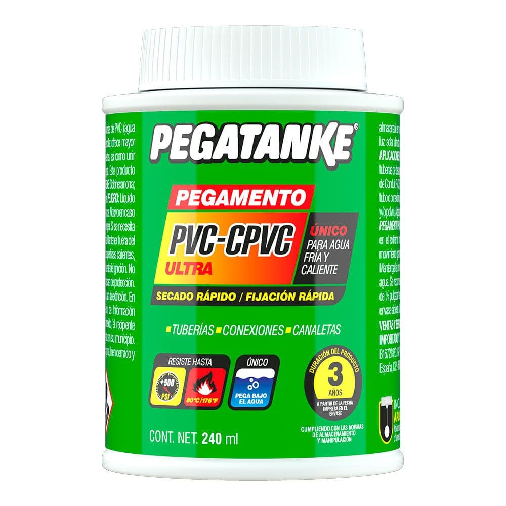 PEGAMENTO TUBERÍAS PVC - CPVC, 240 ml