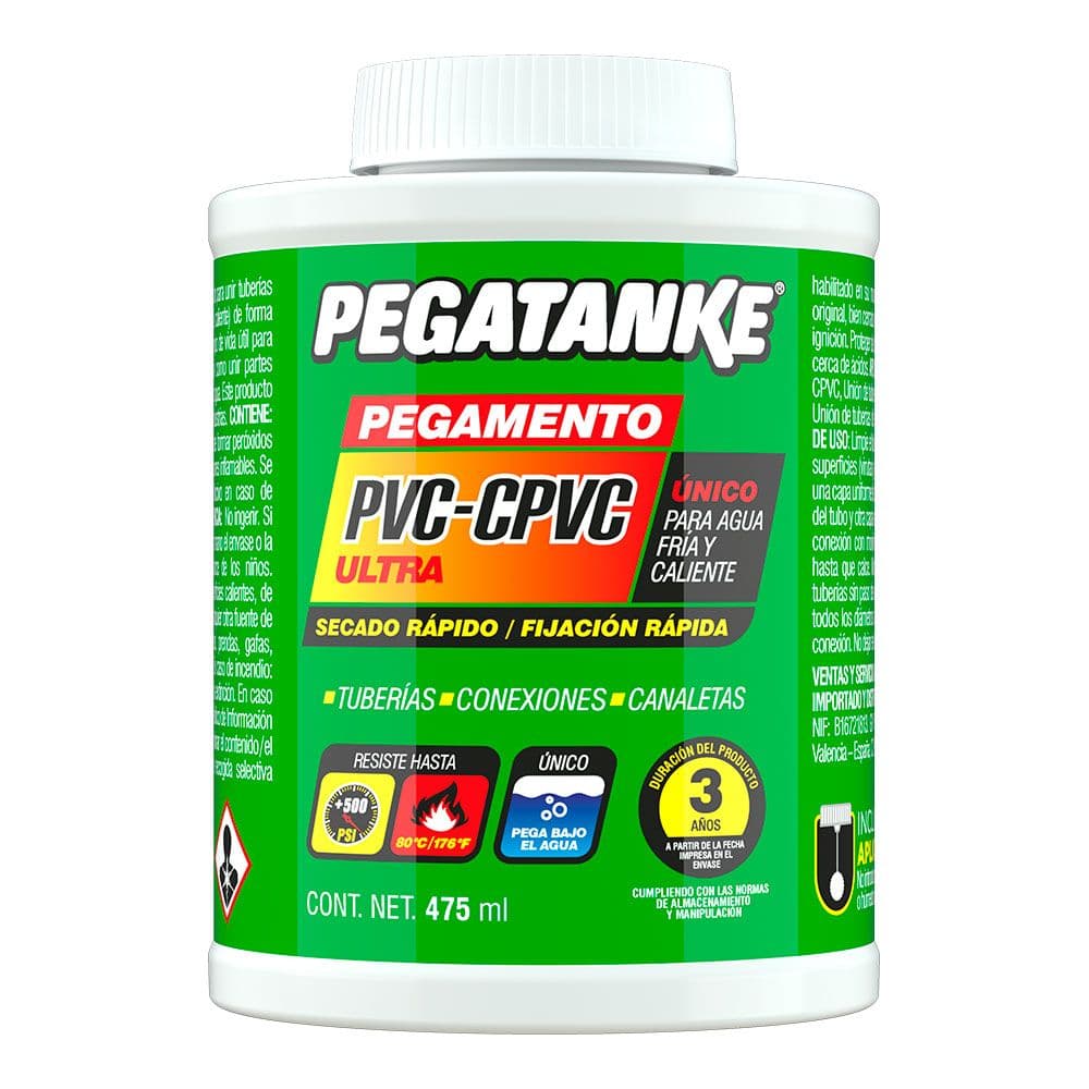PEGAMENTO TUBERÍAS PVC - CPVC, 475 ml