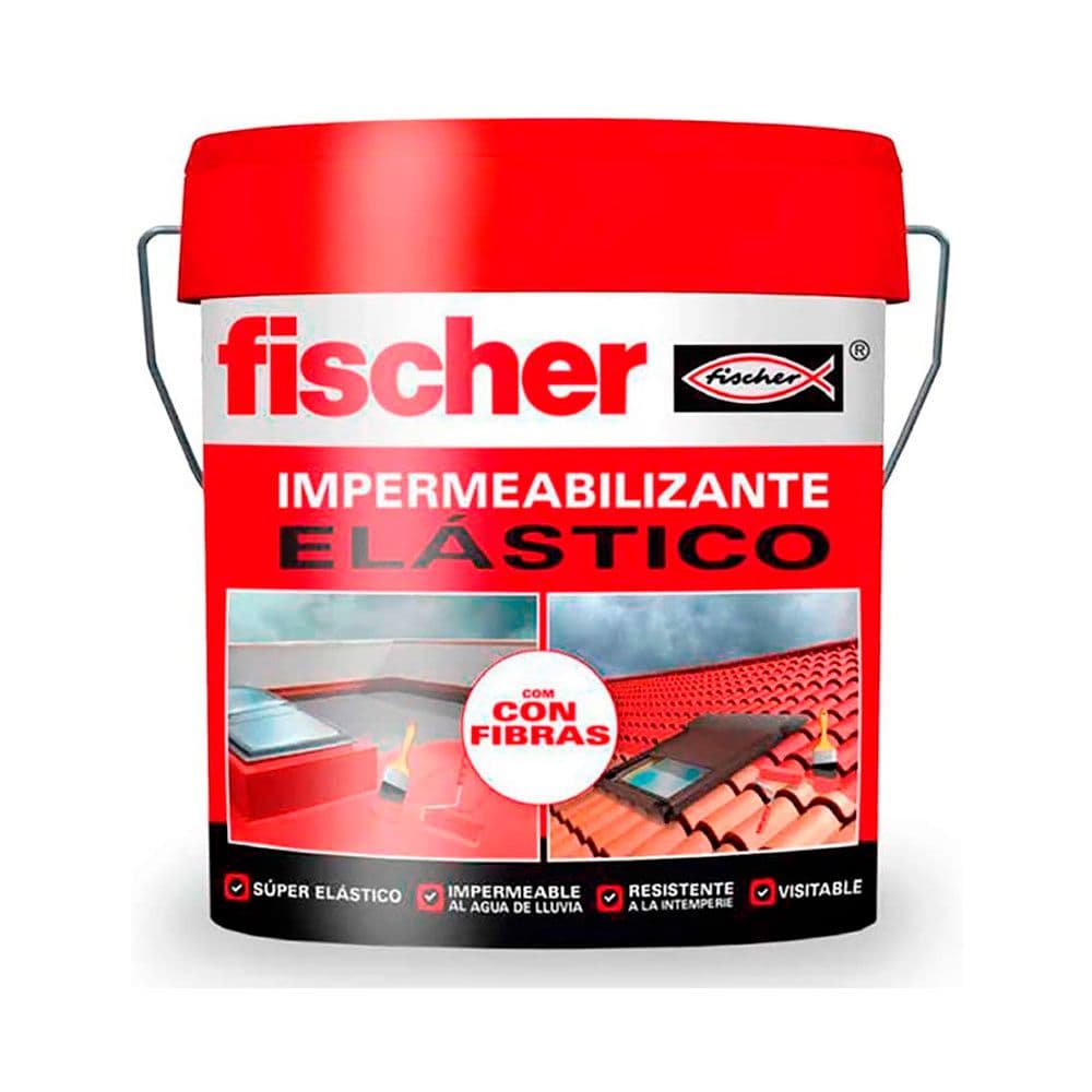 IMPERMEABILIZANTE ROJO CON FIBRAS 15 L