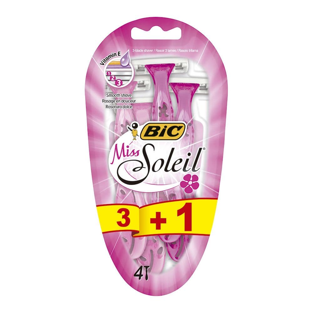 MAQUINILLA DEPILAR DESECHABLE MISS SOLEIL BLISTER 3 + 1 uds