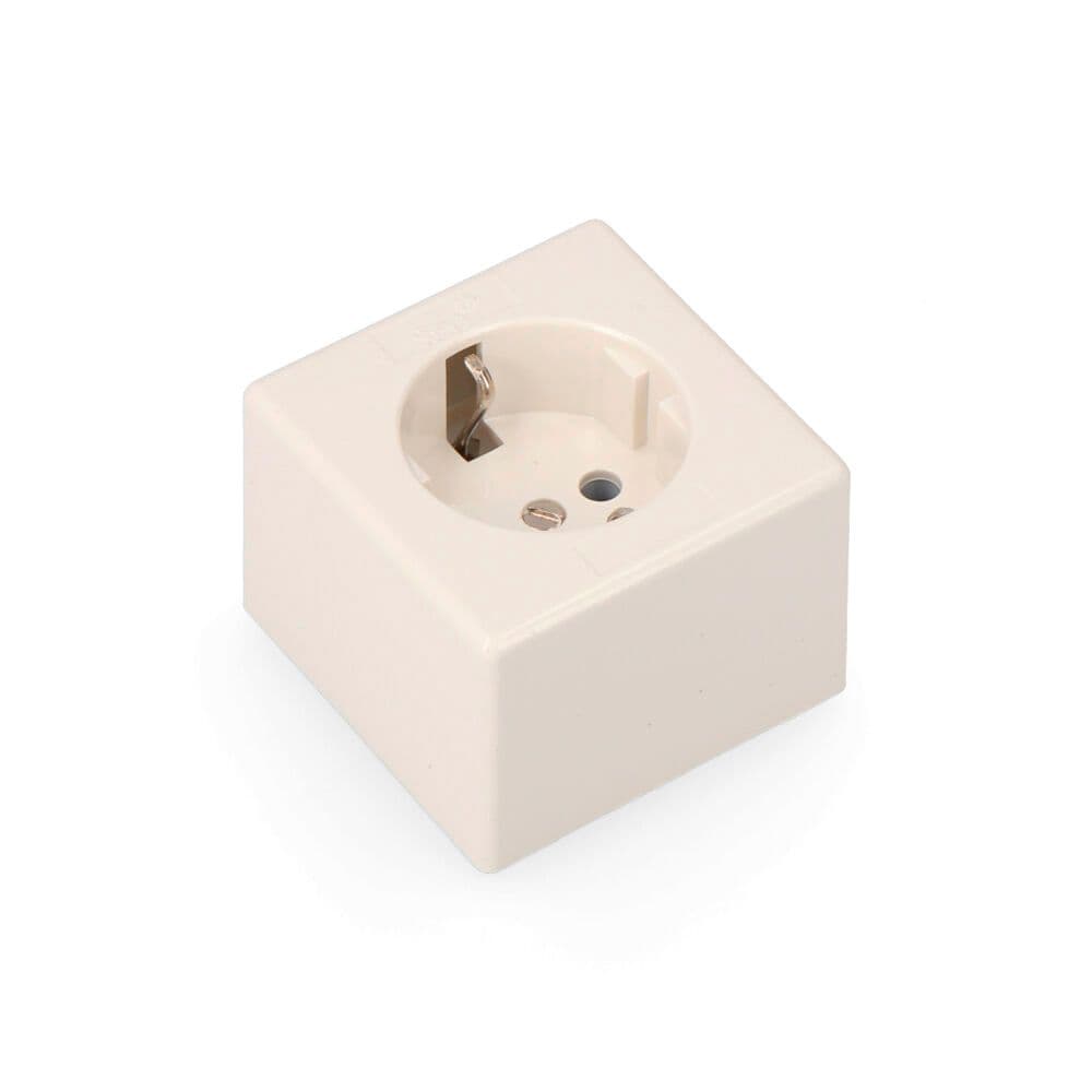 BASE DE SUPERFICIE T/TL TIPO F 4,8 mm 10/16 A CUADRADA BLANCA, ENVASADA