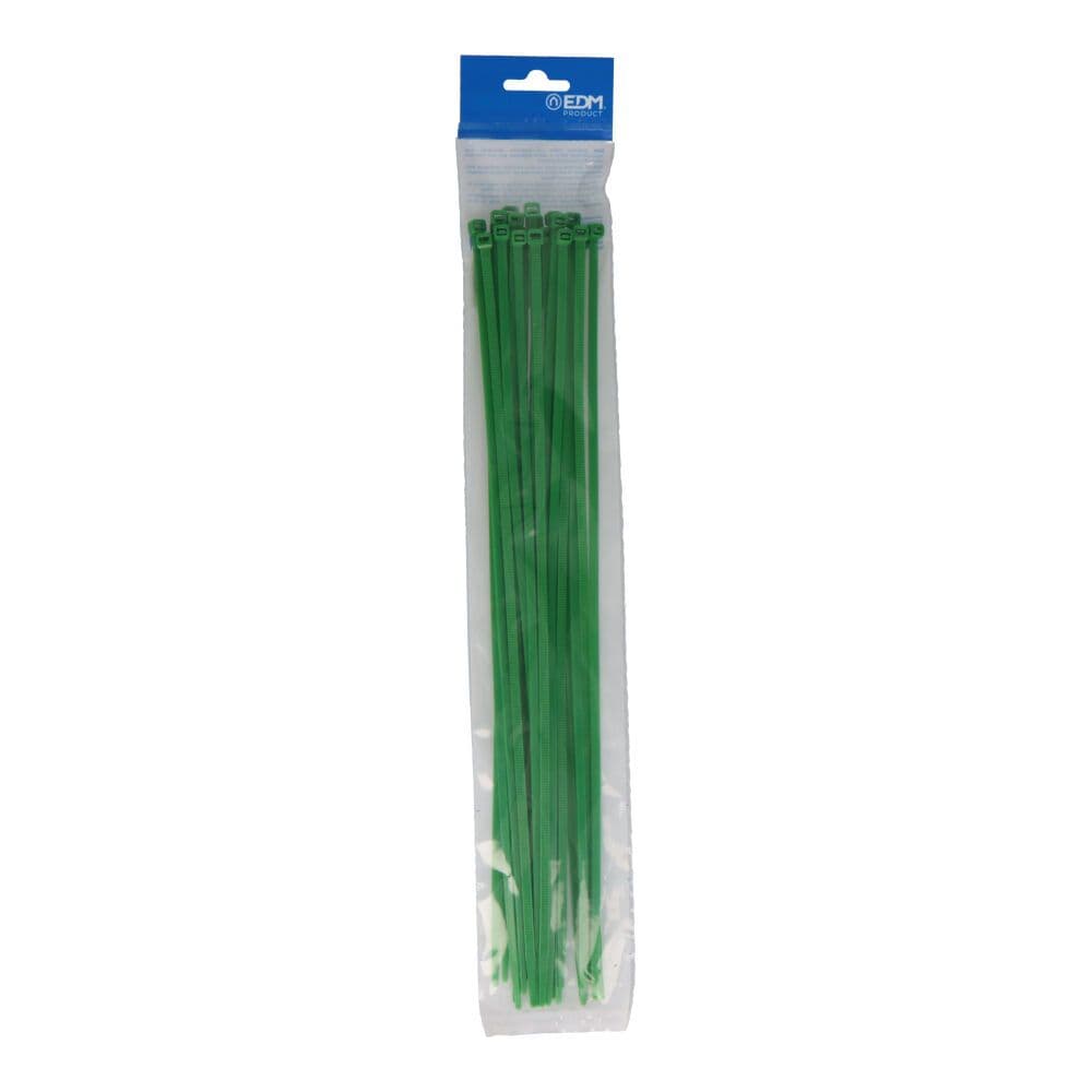 BRIDAS VERDES 4,8 x 380 mm NYLON ALTA CALIDAD (BOLSA 25 unid.)