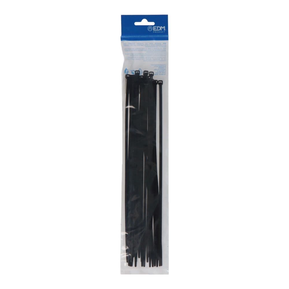 BRIDAS NEGRAS 4,8 x 300 mm NYLON ALTA CALIDAD (BOLSA 25 unid.)