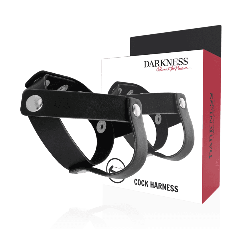 DARKNESS - ANILLO DE PIEL PARA PENE Y TESTÍCULOS