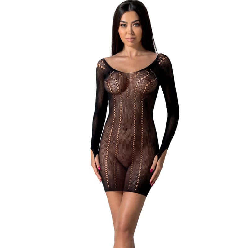 PASSION - BS101 BODYSTOCKING NEGRO TALLA ÚNICA