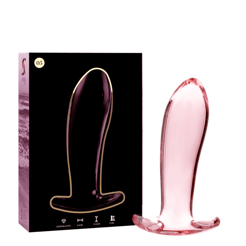 NEBULA SERIES BY IBIZA - MODELO 5 PLUG CRISTAL ROSA 12.5 CM -O- 3.5 CM