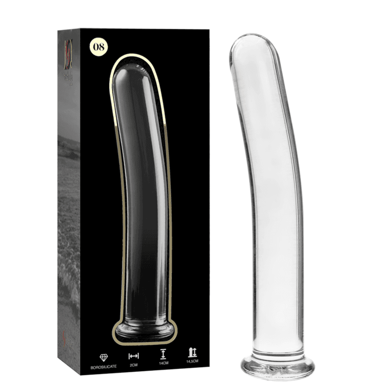 NEBULA SERIES BY IBIZA - MODELO 8 DILDO CRISTAL TRANSPARENTE 14.5 CM -O- 2 CM