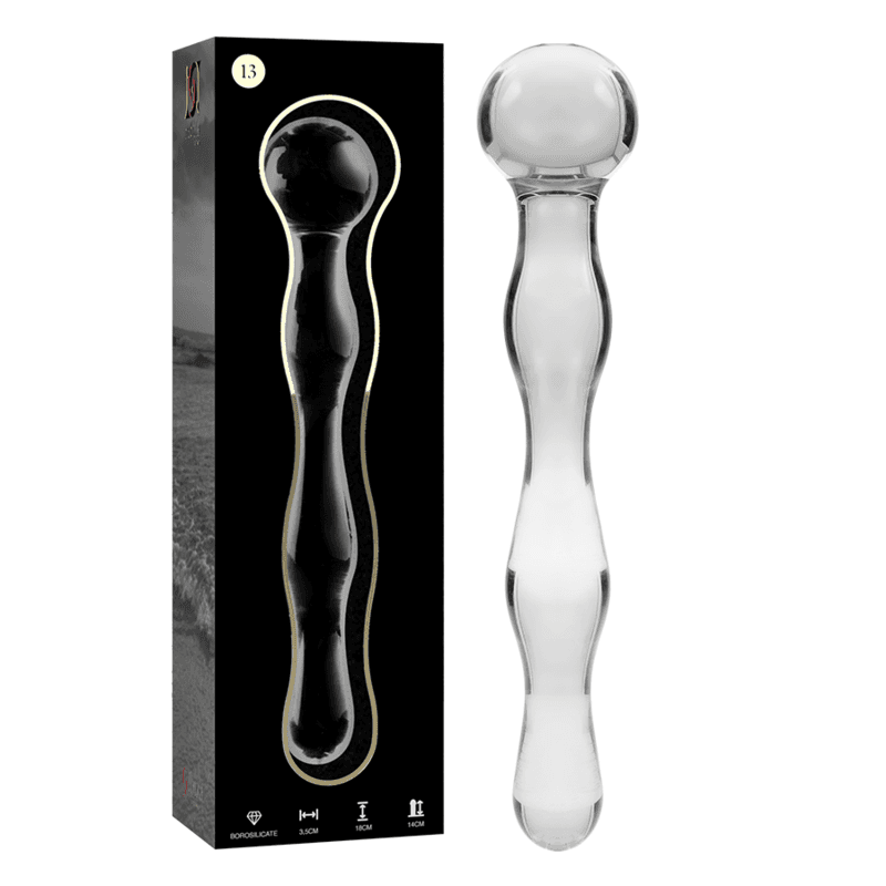 NEBULA SERIES BY IBIZA - MODELO 13 DILDO CRISTAL TRANSPARENTE 18 CM -O- 3.5 CM