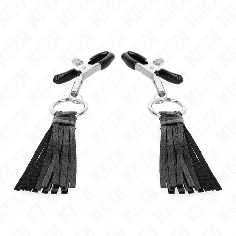 KINK - PINZAS PARA PEZONES CON BORLAS DE POLIPIEL 6 CM