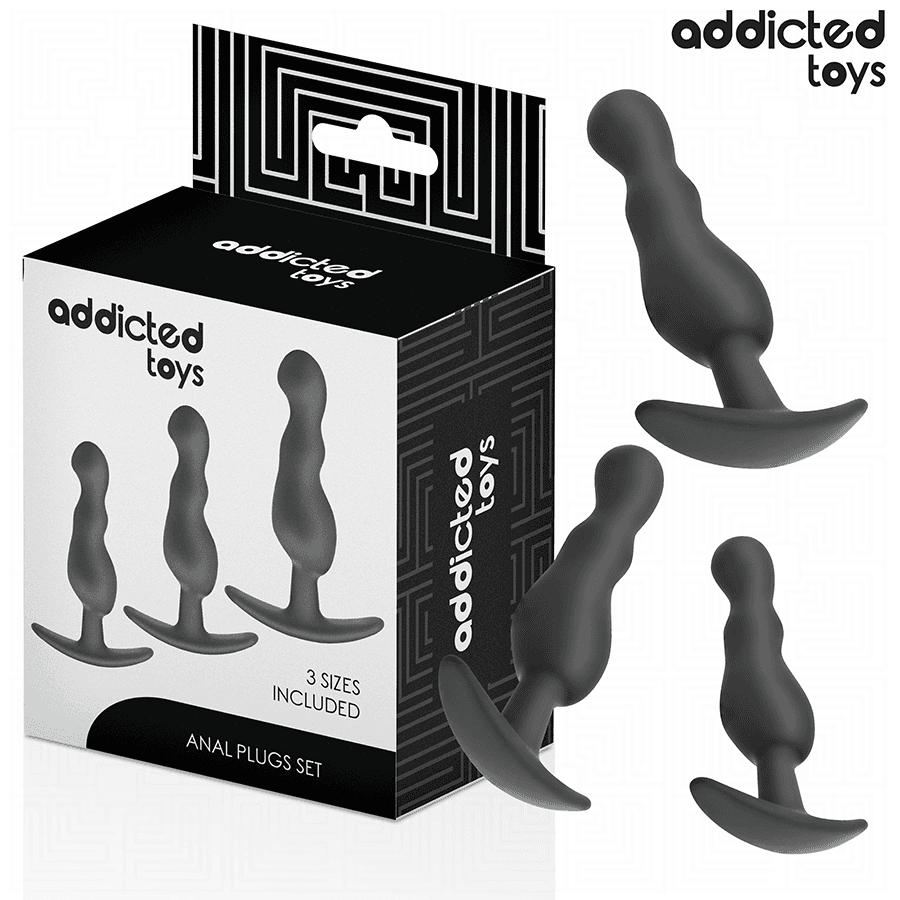 ADDICTED TOYS - SET DE 3 PLUG ANAL SILICONA MODELO 1