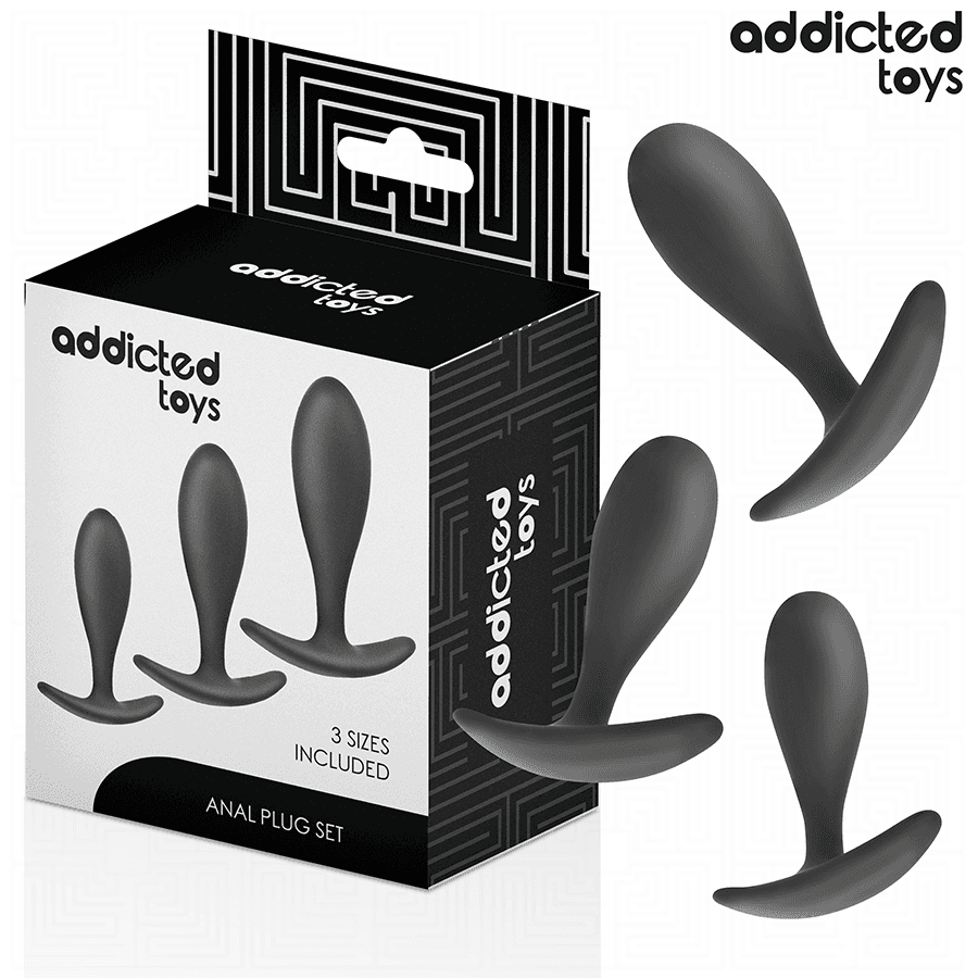 ADDICTED TOYS - SET DE 3 PLUG ANAL SILICONA MODELO 2