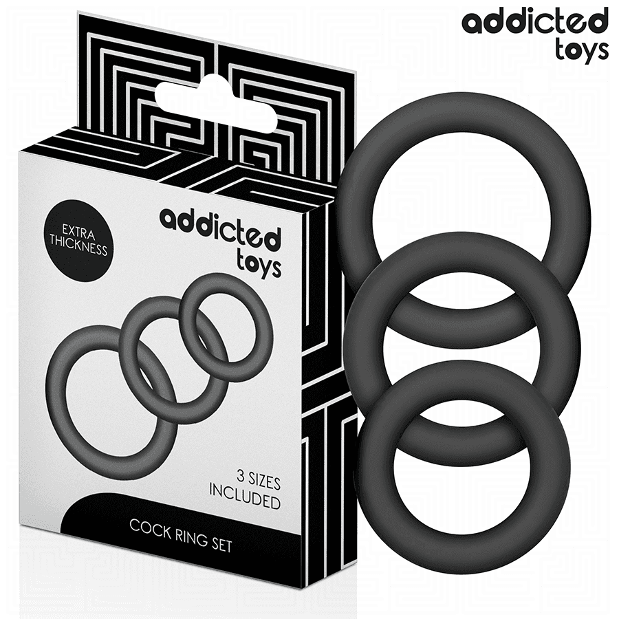 ADDICTED TOYS - SET DE ANILLOS SILICONA MODELO 1