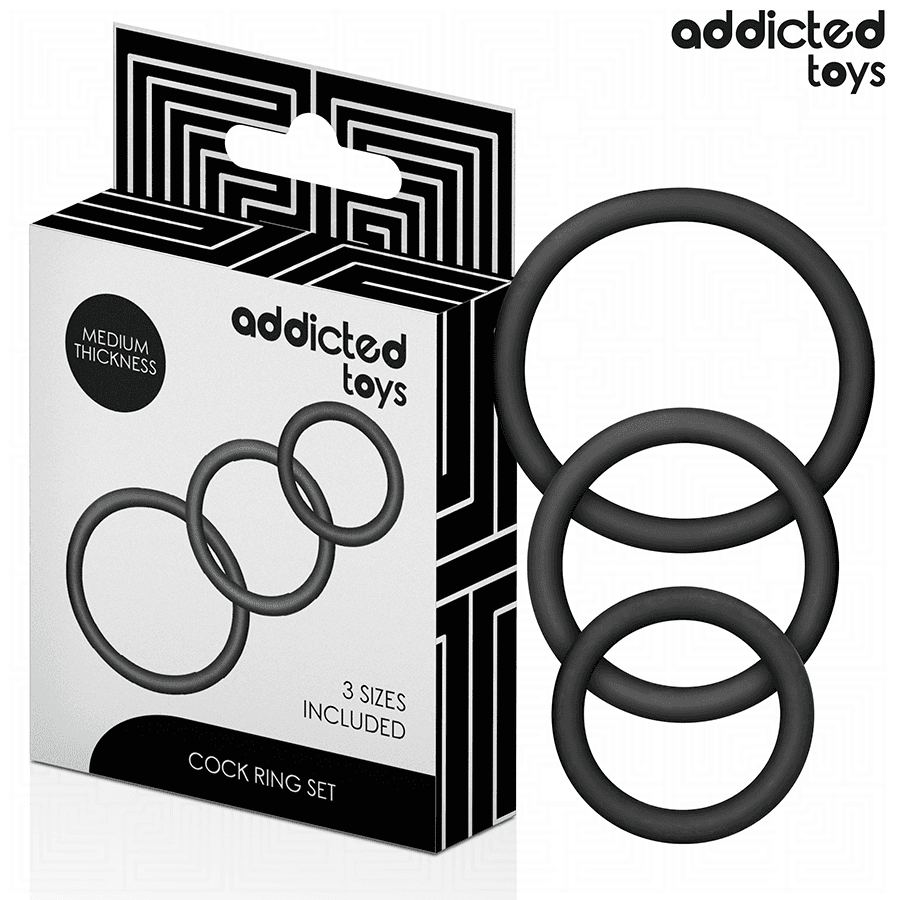 ADDICTED TOYS - SET DE ANILLOS SILICONA MODELO 2