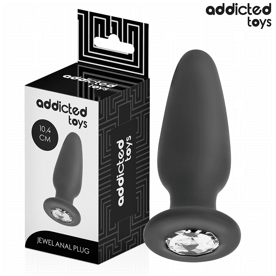 ADDICTED TOYS - PLUG ANAL CON JOYA SILICONA TALLA M 10,4 CM