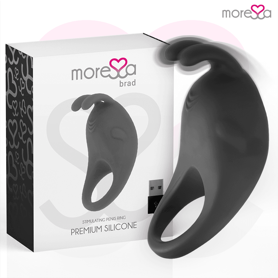 MORESSA - BRAD PREMIUM SILICONE RECARGABLE NEGRO