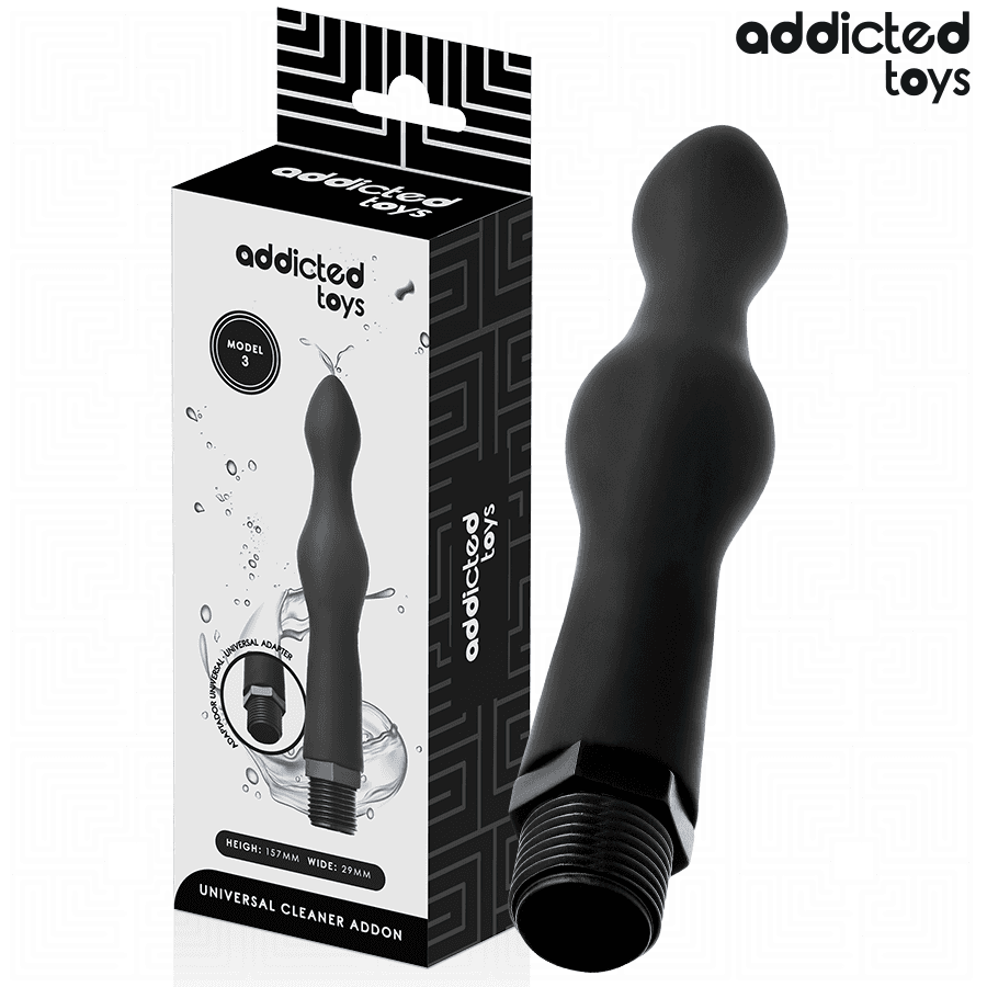 ADDICTED TOYS - LIMPIADOR ANAL CON ADAPTADOR UNIVERSAL MODELO 3