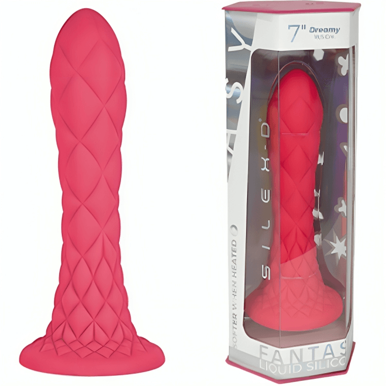 SILEXD - DREAMY DILDO FANTASY SILICONA LIQUIDA TERMOREACTIVO FUCSIA 18.5 CM
