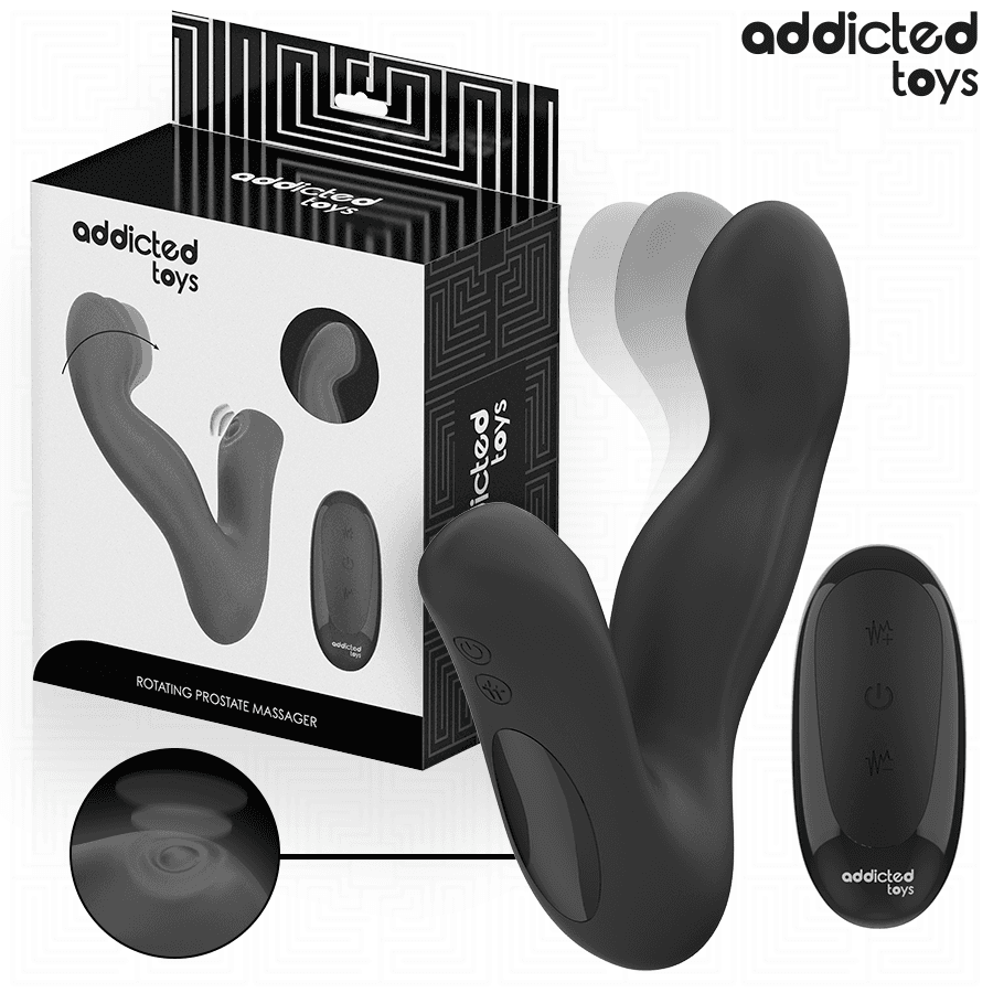 ADDICTED TOYS - MASAJEADOR PROSTÁTICO OSCILANTE CON MODO PULSACIONES CONTROL REMOTO