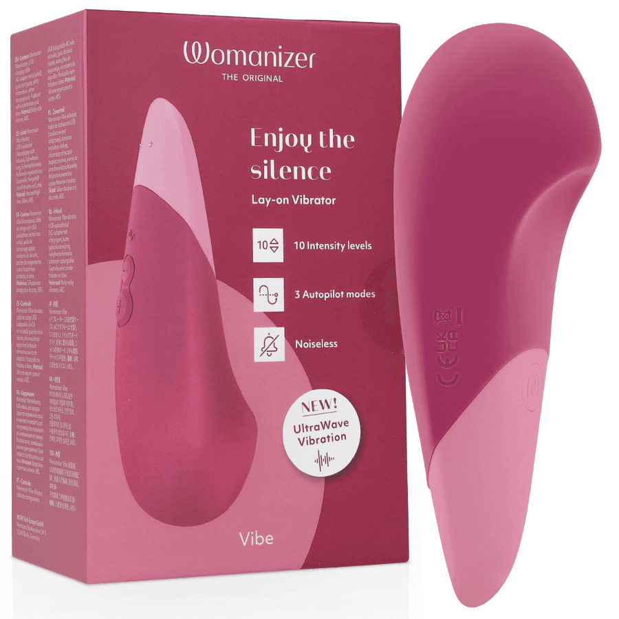 WOMANIZER - VIBE VIBRADOR LAY-ON SILENCIOSO ROSA OSCURO