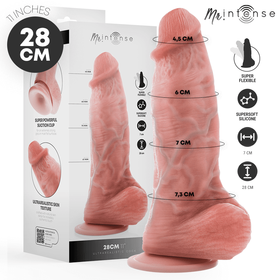 MR INTENSE - EXTRABIG SPENCER DILDO SILICONA 28 CM -Ø- 7.3 CM