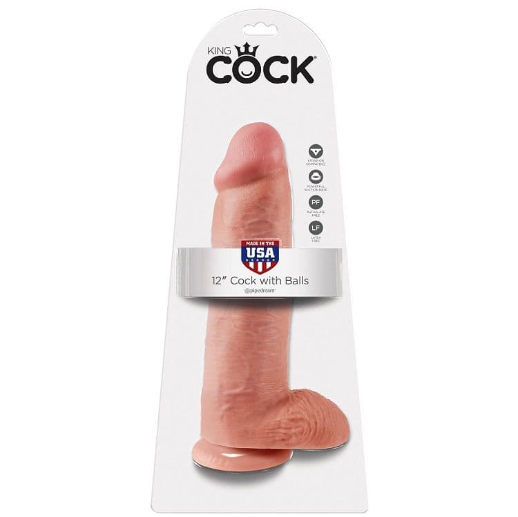 KING COCK - 12 PENE REALÍSTICO NATURAL 30.48 CM