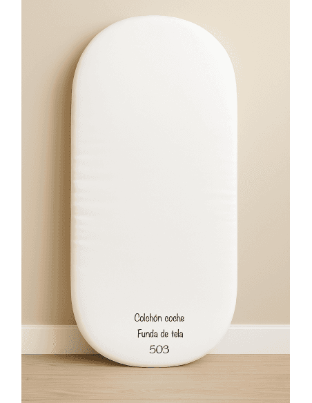 COLCHON COCHE ALMA PETIT 68X32X3 TELA BLANCA Y BOLSA 521100503