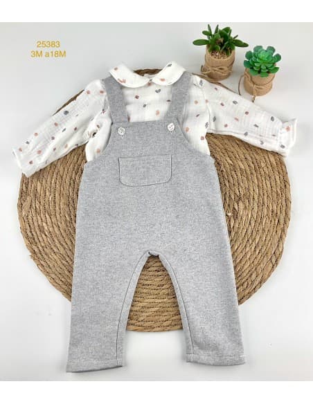 CONJUNTO NIÑO PETO PUNTO Y BLUSA 522125383